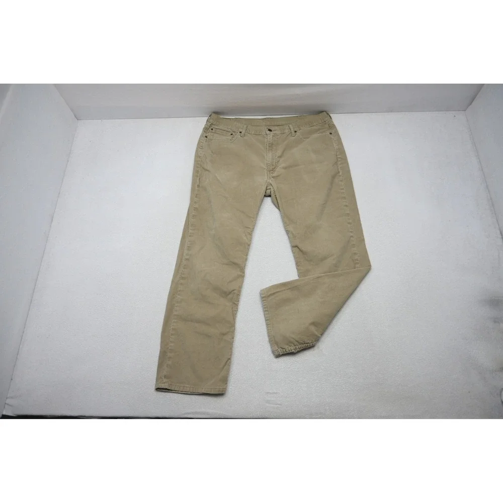 Levi's 514 Corduroy‎ Pants Mens W40 L30 Tan Straight Fit Stretch Excellent